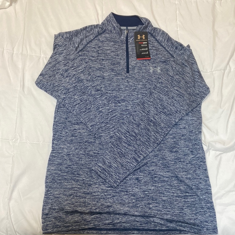 Men’s Under Armour Heat Gear 1/2 Zip Long Sleeve - Picture 1 of 6